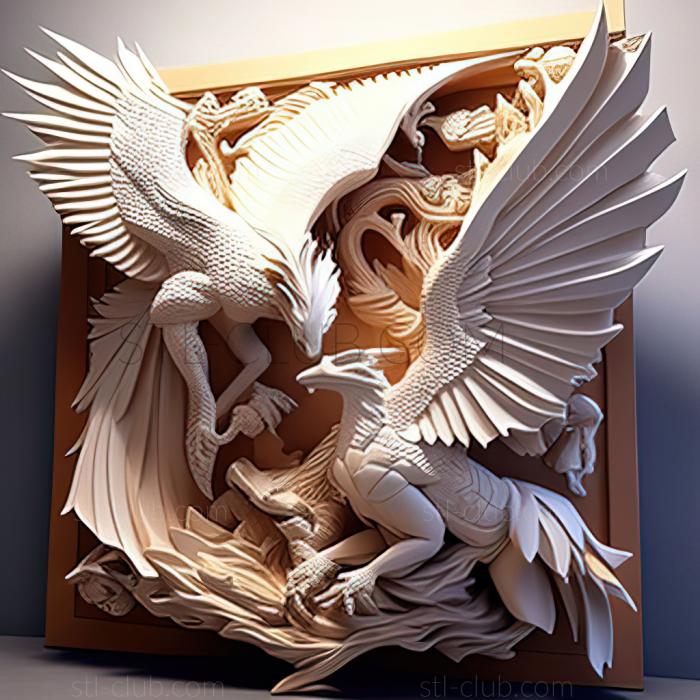 3D model What Lies Beyond Truth and Ideals Reshiram VS N Beyond (STL)